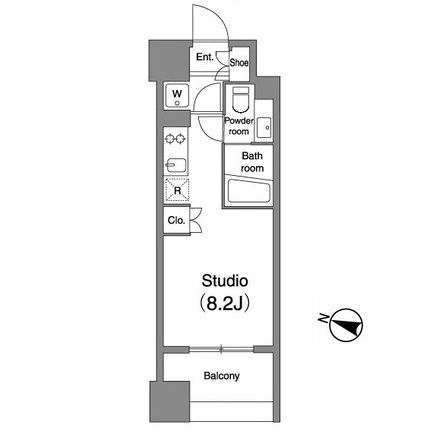 プライマル笹塚904号室の図面