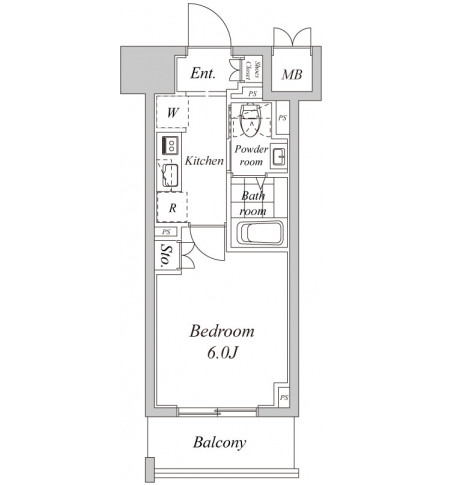 プラウドフラット神楽坂Ⅱ210号室の図面