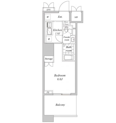 プラウドフラット神楽坂Ⅱ308号室の図面