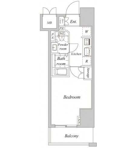 プラウドフラット神楽坂Ⅱ413号室の図面