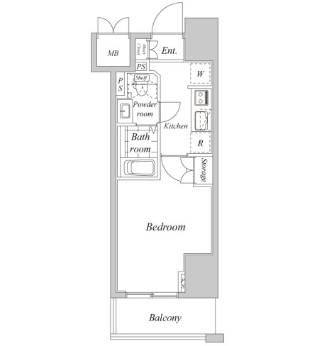 プラウドフラット神楽坂Ⅱ415号室の図面