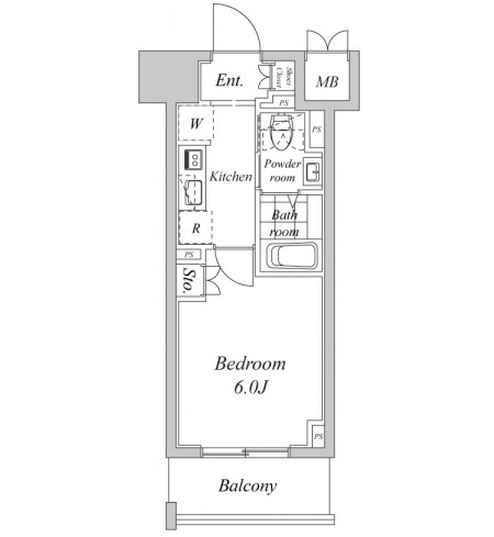 プラウドフラット神楽坂Ⅱ510号室の図面