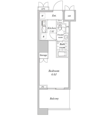 プラウドフラット神楽坂Ⅱ608号室の図面
