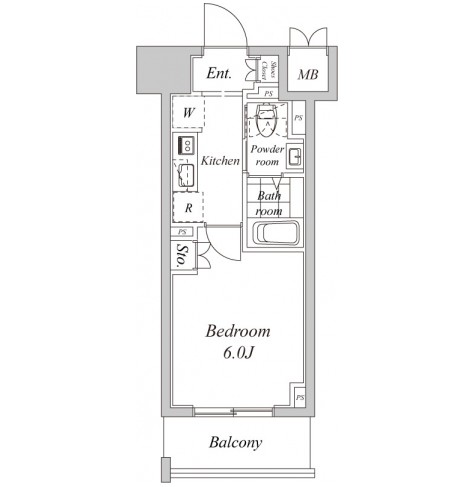 プラウドフラット神楽坂Ⅱ610号室の図面