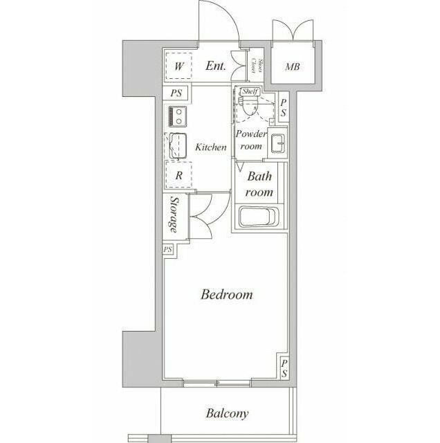 プラウドフラット神楽坂Ⅱ614号室の図面