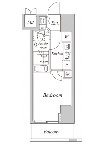 プラウドフラット神楽坂Ⅱ615号室の図面