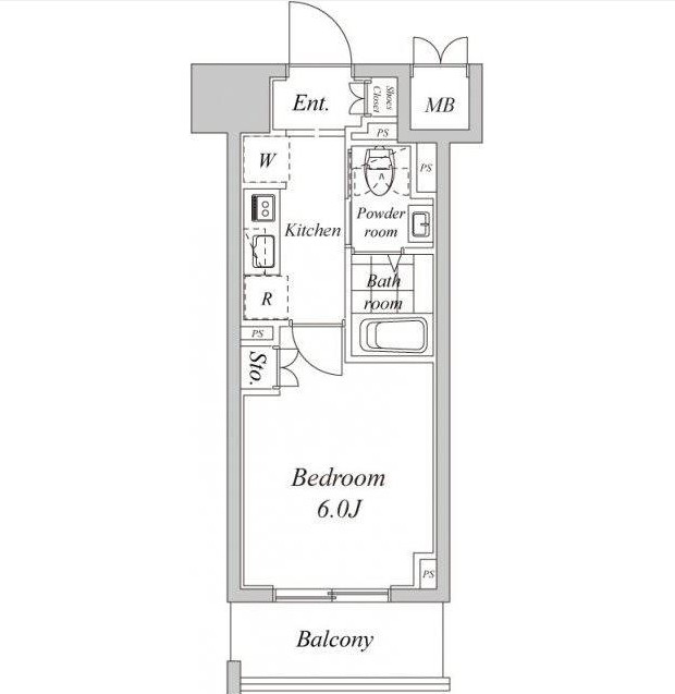 プラウドフラット神楽坂Ⅱ710号室の図面