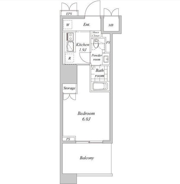 プラウドフラット神楽坂Ⅱ904号室の図面
