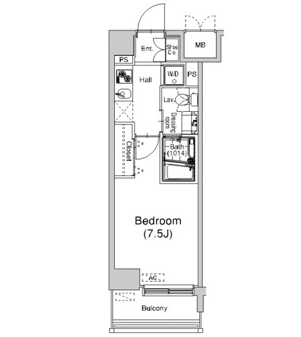 プラウドフラット仙川401号室の図面