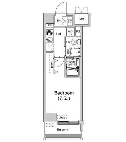 プラウドフラット仙川501号室の図面