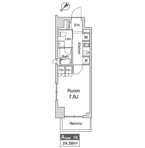 プラウドフラット仙川Ⅱ108号室の図面