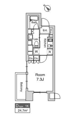 プラウドフラット仙川Ⅱ109号室の図面