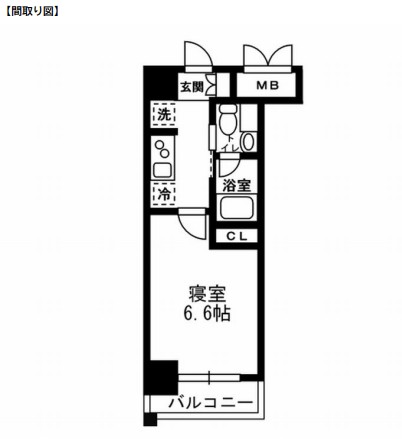 レジディア月島Ⅲ1108号室の図面