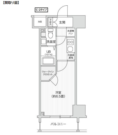 レジディア笹塚Ⅱ1004号室の図面