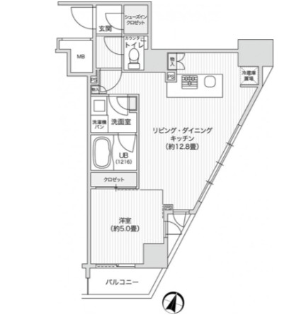 レジディア笹塚Ⅱ1008号室