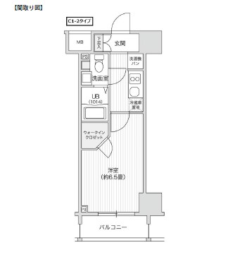 レジディア笹塚Ⅱ1204号室の図面