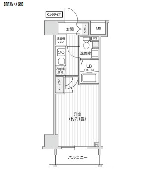 レジディア笹塚Ⅱ1207号室の図面
