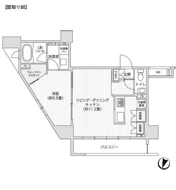 レジディア笹塚Ⅱ1209号室の図面