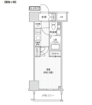 レジディア笹塚Ⅱ1403号室の図面