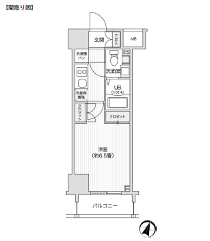 レジディア笹塚Ⅱ205号室の図面