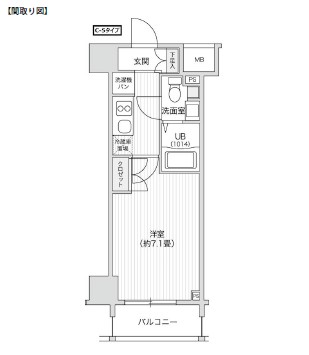レジディア笹塚Ⅱ207号室の図面