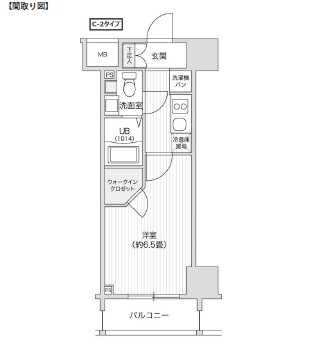 レジディア笹塚Ⅱ504号室の図面