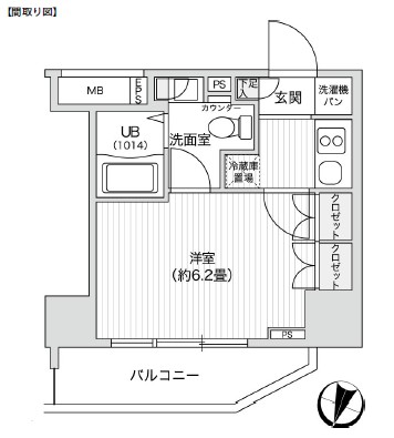 レジディア笹塚Ⅱ611号室