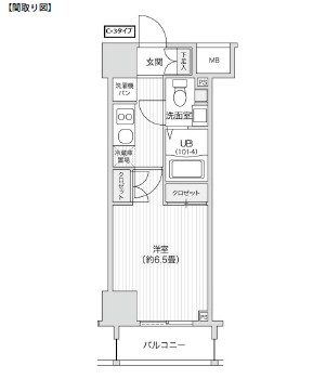 レジディア笹塚Ⅱ805号室の図面