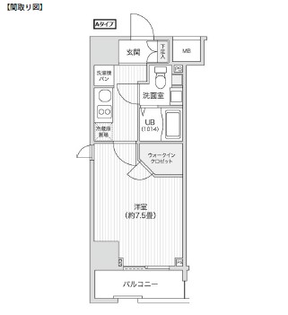 レジディア笹塚Ⅱ901号室の図面