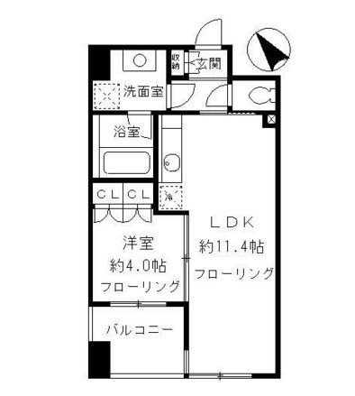 ニューシティアパートメンツ千駄ヶ谷Ⅱ1002号室の図面