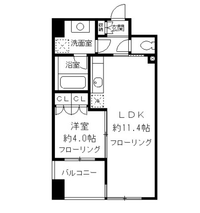 ニューシティアパートメンツ千駄ヶ谷Ⅱ302号室の図面