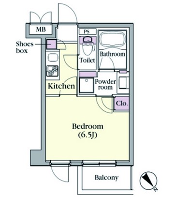 プラチナコート中目黒206号室の図面