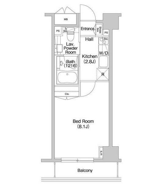 コンフォリア西新宿202号室の図面