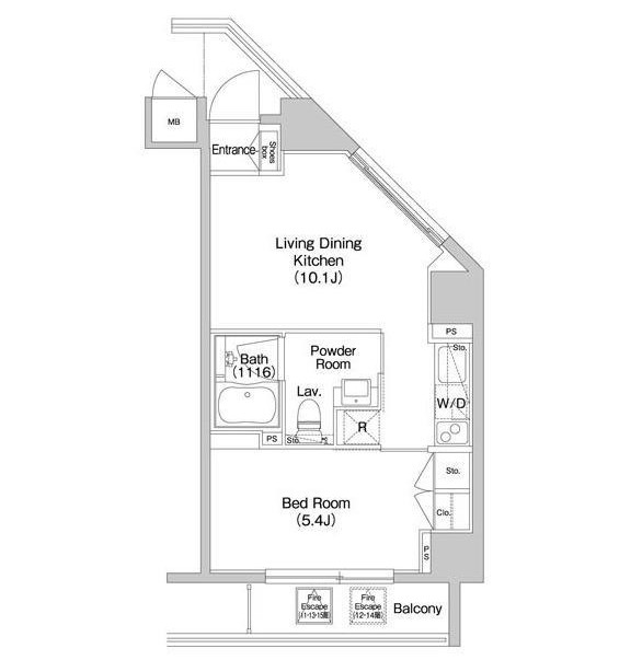 コンフォリア西新宿604号室の図面