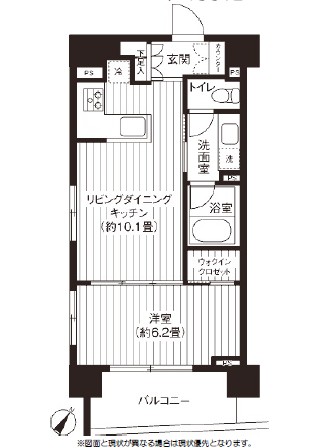 ドゥーエ日本橋浜町601号室の図面