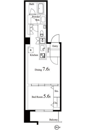 グレンパーク西麻布103号室の図面