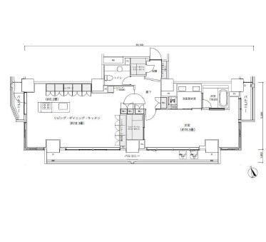 パークキューブ愛宕山タワー2902号室の図面