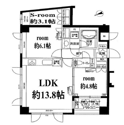 フォレシティ富ヶ谷703号室の図面