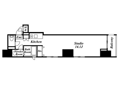 クレジデンス銀座タワーワンフィフティーン404号室の図面