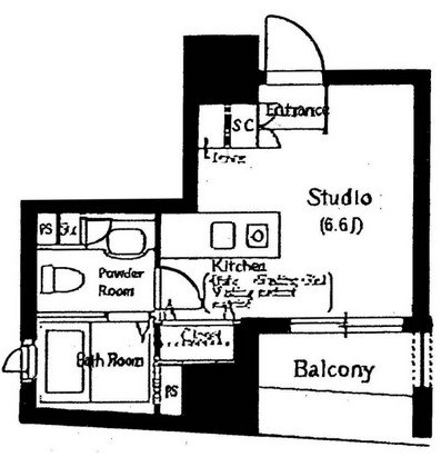 クレジデンス銀座タワーワンフィフティーン408号室の図面