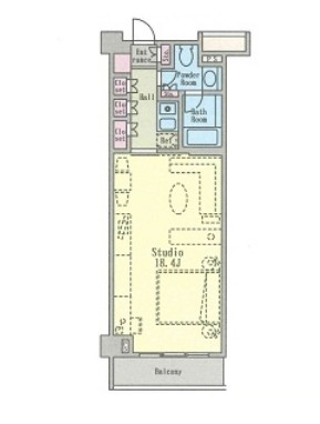 六本木デュープレックスM’s303号室の図面