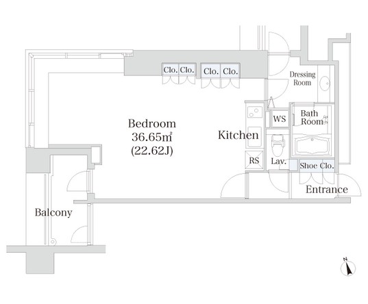 ラ・トゥール神楽坂1305号室の図面