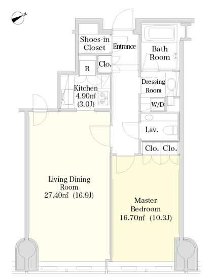 ラ・トゥール三田3602号室の図面