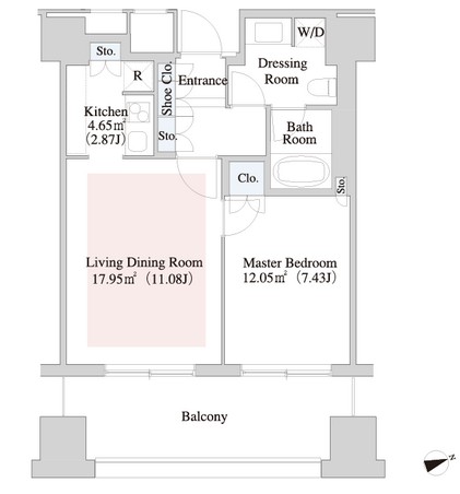 ラ・トゥール新宿1021号室の図面