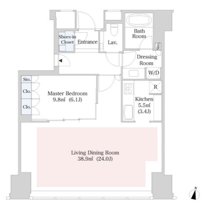 ラ・トゥール新宿3211号室の図面