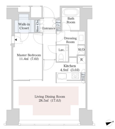 ラ・トゥール新宿3215号室の図面