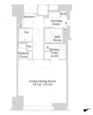 ラ・トゥール新宿3916号室の図面