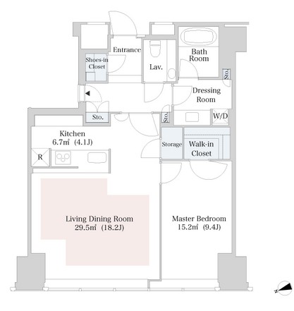 ラ・トゥール新宿4103号室の図面