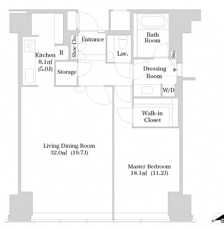 ラ・トゥール新宿4107号室の図面