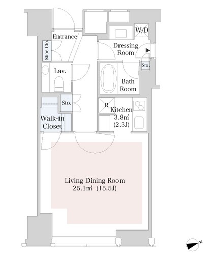 ラ・トゥール新宿4116号室の図面